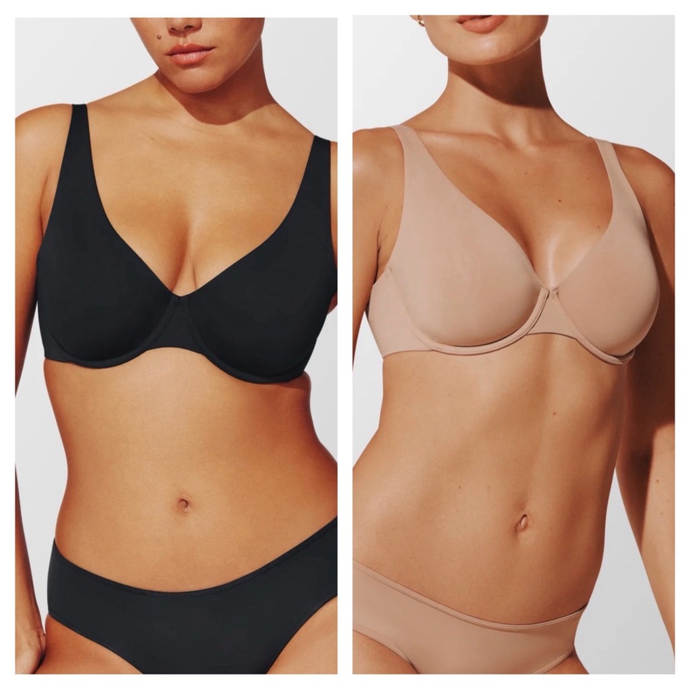 2 Third Love Bras 38E Tan and Black